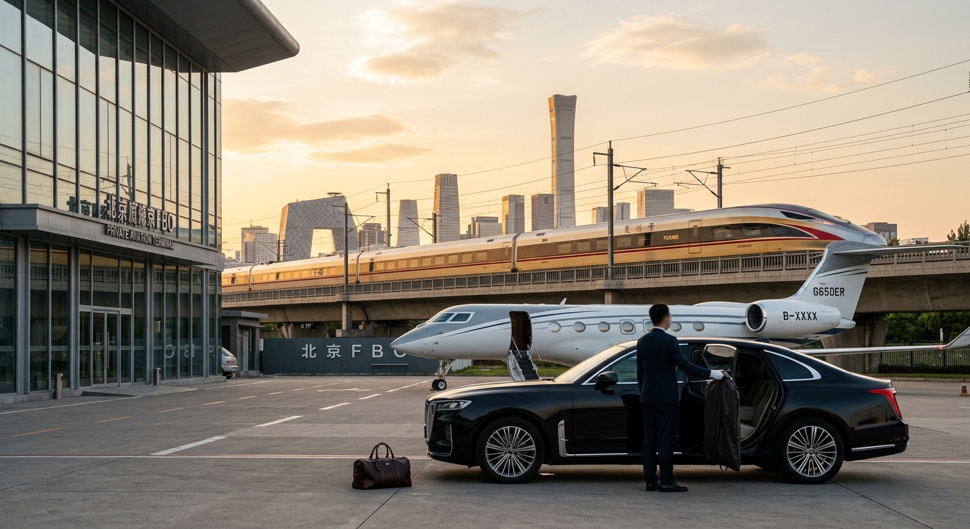 Luxury Transit in Beijing: Premium Aviation, FBO Jet Terminals, Fuxing High-Speed Rail, and Private Chauffeurs