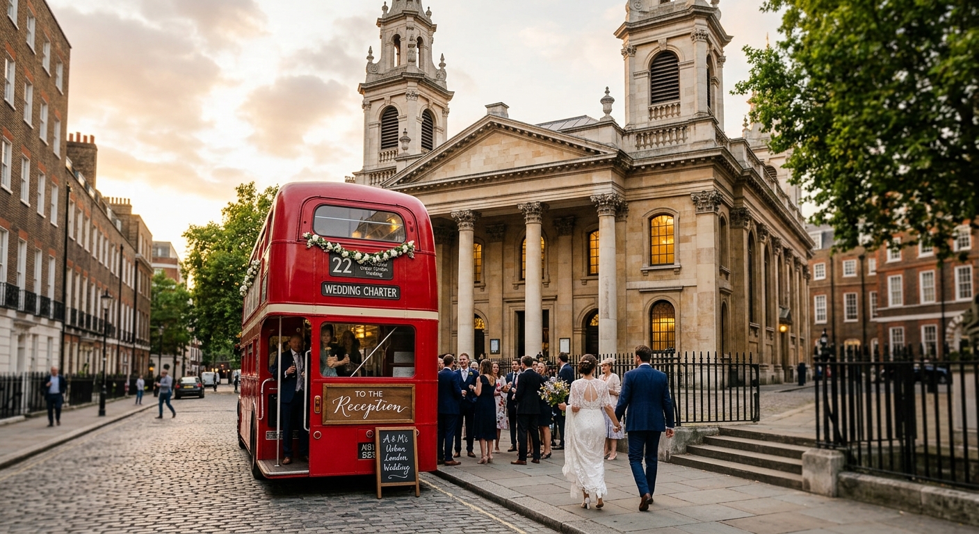 Curating an Urban London Destination Wedding: Civic Elegance, Routemaster Charters, and Gastropub Receptions